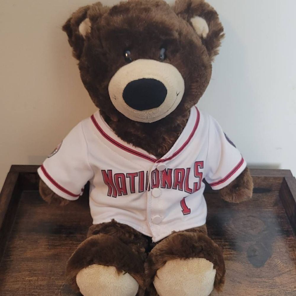 Build A Bear Workshop BABW MLB Washington Nationals Jersey Brown Baseball Bear P